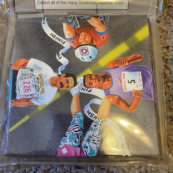 Vintage Scramble Squares Puzzle Go The Distance The World Most Challenging Rare - Picture 3 of 6